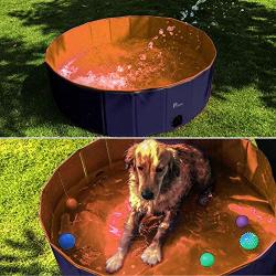 Pidsen Foldable Pet Swimming Pool Portable Dog Pool Kids Pets Dogs Cats Outdoor Bathing Tub Bathtub Water Pond Pool & Kiddie Pools