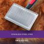 Ryans Pet Supplies Paw Brothers Flat Slicker Brush for Dogs, Medium, 3.5 in x 1.625 in