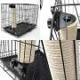 Petter Cat Scratching Post, Sisal Cat Scratcher Climber Wall Cat Scratching Post Cage Mounted Sisal Scratcher for Cats Space-Saving Scratch Post