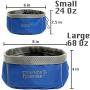 Friends Forever Collapsible Dog Bowl - 2 Pack Travel Dog Bowl, Water and Food Bowls for Dogs - Portable Pet Hiking Accessories