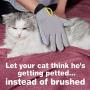 Pet Grooming Glove - Enhanced Five Finger Design - for Cats, Dogs & Horses - Long & Short Fur - Gentle De-Shedding Brush - Your Pet Will Love It (Right)