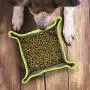 Collapsible Canvas Dog Bowl, Portable for Easy Travel, Foldable and Pocket Size for Running, Walking, Hiking, and Camping, Waterproof Lining Holds Food and Water and Includes Reflective Trim