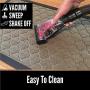 Gorilla Grip Rubber Doormat and Pet Grooming Brush, Doormat is Size 29x17 in Gray Stone Paws Pattern, Brush Reduces Shedding, 2 Item Bundle