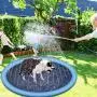 RIOGOO Splash Sprinkler Pad for Dogs, 59'' Water Play Mat Wading Pool for Dog Bath Thick Durable Bathing Tub Pet Summer Outdoor Water Toys, Outdoor Swimming Pool for Babies, Toddlers and Pets RIOGOO Splash Sprinkler Pad for Dogs, 59'' Water Play Mat Wading Pool for Dog Bath Thick Durable Bathing Tub Pet Summer Outdoor Water Toys, Outdoor Swimming Pool for Babies, Toddlers and Pets