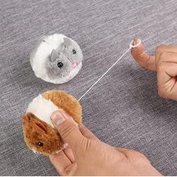 Cat Toys Mice, Ji Speed Interactive Toys Cat Teaser Faux Fur Mouse Catching Toys For Kittens, 2 Packs(grey&brown Mouse)/ 10 Packs(Mouse in Cage Ball at Random Color)