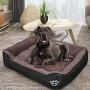 CLOUDZONE Dog Bed Machine Washable Rectangle Breathable Soft Cotton with Nonskid Bottom Extra Large Pet Bed for Medium and Large Dogs or Multiple