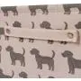 White Dog Canvas Storage Basket Box for Household Items or Toys - with Gray Dog Pattern. 16.5in x 12.5in x 7.5in