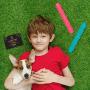 UNIQBRIAN Dog Toothbrush Chew Toy - Durable Rubber Sticks for Chewers Large Tough Dogs-Small Dogs Teeth Cleaning-Puppy Teething-Strong Dental Medium Breed Puppies-Set of 2