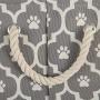 Bone Dry 6192 Pet Storage Collection Lattice Paw Print, Large Round, Gray