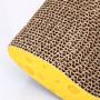 N+A M Shape Corrugated Paper Pet Cat Toy Cat Claw-Grinding Plate with Catnip Leopard Print Pattern 17.32'' x 9.45''