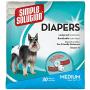 Simple Solution Disposable Dog Diapers for Female Dogs | Super Absorbent Leak-Proof Fit | Medium | 30 Count