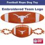 Pets First NCAA Texas Longhorns Football Dog Toy, Tough Quality Nylon Materials, Strong Pull Ropes, Inner Squeaker, Collegiate Team Color