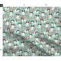 Spoonflower Fabric - Florals Mint Cute Dogs Toy Spaniels Breeds Best Pet Spaniel Flowers Printed on Sport Lycra Fabric by The Yard - Swimwear Performance Leggings Apparel Fashion