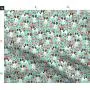 Spoonflower Fabric - Florals Mint Cute Dogs Toy Spaniels Breeds Best Pet Spaniel Flowers Printed on Sport Lycra Fabric by The Yard - Swimwear Performance Leggings Apparel Fashion