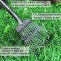 TNELTUEB Extra Large Pooper Scooper, Pet Poop Tray and Rake with Adjustable Long Handle, Pet Waste Removal Heavy Duty Dog Pooper Scooper Great for Large Dog Grass Street Gravel