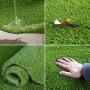 RoundLove Artificial Grass Turf, 4 Tone Synthetic Grass Patch Mat w/Drainage Holes, Lush & Hard Pet Turf Astroturf Rug, Fake Turf for Indoor & Outdoor Decor 24X20in