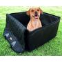 Flow.month Pet Front Seat Cover Pet Booster Seat,Deluxe 2 in 1 Dog Seat Cover for Cars Waterproof Dog Front Seat Cover Pet Bucket Seat Cover with Safety Belt(Black)