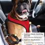 Elastic Nylon Dog Seat Belt, Durable & Adjustable Black Harness, 2 Pcs. Elastic Tether with Metal Buckles, Suitable to Most Car Models, Prevents Distraction & Accident, Fits Small to Large Pets
