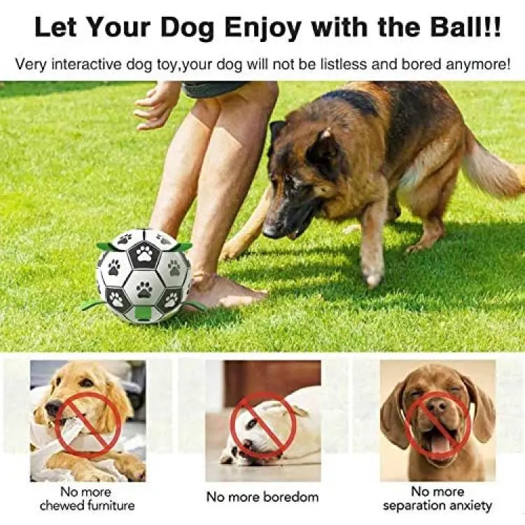 Dog Toys, Interactive Dog Soccer Toys With Grab Tabs, Durable Dog Balls For  Small And Medium Dog Water Toys Indoor And Outdoor