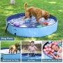 iPettie Foldable Dog Swimming Pool, Portable Collapsible Outdoor Pet Bathing Tub, Kiddie Pool for Dog Cats & Kids