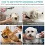 Professional Dog Grooming Clippers, Rechargeable Cordless Dog Clippers for Thick Coats Heavy Duty, Low Noise Dog Grooming Kit with 4 Guide Combs, Animal Clippers Heavy Duty for Dogs Cats Other Pets
