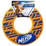 Nerf Dog Force Grip Flyer Dog Toy, Frisbee, Lightweight, Durable and Water Resistant, Great for Beach and Pool, 10 inch Diameter, for Medium/Large Breeds, Single Unit, Orange/Blue