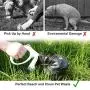 wcgfoever 2 in 1 Design Dog Poop Scooper with Bag Dispenser, Lightweight Sanitary Pet Waste Cleaner Outside, Pooper Pick Up Tool for Small Medium Dogs Cats