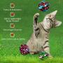 SunGrow Mylar Crinkle Balls for Cats, 1.5-2 Inches, Shiny and Stress Buster Toy, Lightweight and Suitable for Multiple Cats Play, Ideal for Kittens and Adult Cats, 12-Pcs