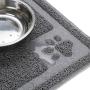 Suhaco Dog Mat Cat Food Mats Non-Slip Waterproof Pet Bowl Placemat for Dogs and Cats (L)
