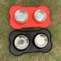 YinQin Bone Shape Dog Bowls Stainless Steel Dog Bowl with No Spill Non-Skid Silicone Mat Pet Bowls Set of 2 for Food and Water Feeder Bowls for Small Dogs Feeder Bowl for Pets, Cats YinQin Bone Shape Dog Bowls Stainless Steel Dog Bowl with No Spill Non-Skid Silicone Mat Pet Bowls Set of 2 for Food and Water Feeder Bowls for Small Dogs Feeder Bowl for Pets, Cats