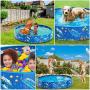 Dycsin Dog Pool Foldable Hard Plastic PVC Swimming Bath Pet Pool for Large Dogs Kiddie Outdoor Portable Collapsible Pool