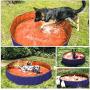 Fuloon PVC Pet Swimming Pool Portable Foldable Pool Dogs Cats Bathing Tub Bathtub Wash Tub Water Pond Pool Pet Pool & Kiddie Pools for Kids in The Garden