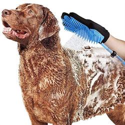 LATH.PIN Pet Bathing Tool Dog Bathing Massaging Glove, Pet Hair Remover for Dog Bath with 3 Adapters Compatible Shower Bath Tub, Outdoor Garden