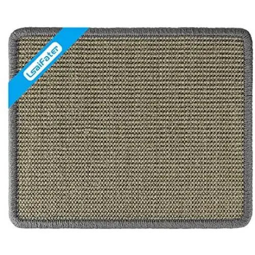 LSAIFATER Cat Scratching Mat, Natural Sisal Mat, Protect Carpets and Sofas (13x15¾ inch, Grey) LSAIFATER Cat Scratching Mat, Natural Sisal Mat, Protect Carpets and Sofas (13x15¾ inch, Grey)