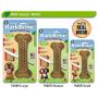 Pet Qwerks Barkbone WOOD Flavorit Mint Flavor - Fillable Surface for Spreads, for MODERATE & LIGHT CHEWERS | Made in USA with Real Wood, NO Shards or Sharp Points - For Large & Medium Dogs