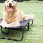 HIPIPET Elevated Dog Bed Portable 42''/35''/28'' Raised Dog Bed for Large Dogs, Outdoor Pet Bed with Durable Frame, Breathable Mesh, Foldable