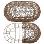Fun Stackable Wicker Cat Hideaway House - Interactive Play Rattan Cat House for Indoor Cats Kitty, Pet Friendly Top/Side House Entry, Cat Bed Enclosed