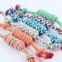 Anixl Pet Toys Puppy Cotton Woven Bone Cord Braided Bone Rope