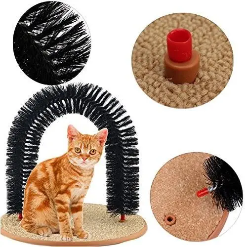 billionaire asia Arch Pet Cat Self Groomer with Round Fleece Base Cat Toy Brush Toys for Pets Scratching Devices billionaire asia Arch Pet Cat Self Groomer with Round Fleece Base Cat Toy Brush Toys for Pets Scratching Devices