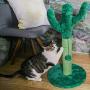 Qucey 29'' Tall Cactus Cat Scratching Post for Kittens Adult Cats, Sisal Scratch Pole Cactus Cat Claw Scratcher with a Hanging Plush Ball