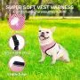 Dog Harness with Retractable Leash Set - Reflective Soft Padded Mesh Walking Vest No Pull Pink Puppy Harness and Adjustable 16.10ft Leash for Small Medium Dogs Puppies Cats Pets Dog Harness with Retractable Leash Set - Reflective Soft Padded Mesh Walking Vest No Pull Pink Puppy Harness and Adjustable 16.10ft Leash for Small Medium Dogs Puppies Cats Pets