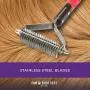 Paw Brothers Stainless Steel Blade Coarse Double Wide Coat Rakke for Professional Groomers Paw Brothers Stainless Steel Blade Coarse Double Wide Coat Rakke for Professional Groomers