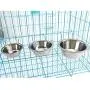 MLCINI Stainless Steel Hanging Pet Bowl, Removable Dish Feeder for Rabbit Bird Cat Dog Food Water Bowl with Hanger，（M size）