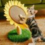 pawstrip Cat Scratching Post Sunflower, Natural Sisal Kitty Claw Scratching Post - 18'' x 15'' Cute Interactive Round Scratcher Board Activity Pad Toys for Kitten & Cat