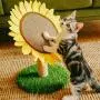pawstrip Cat Scratching Post Sunflower, Natural Sisal Kitty Claw Scratching Post - 18'' x 15'' Cute Interactive Round Scratcher Board Activity Pad Toys for Kitten & Cat