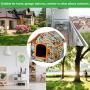 juman Pet House for Outdoor Cats Puppy in Winter, Foldable Heated Kitty House Warm Stray Cat Shelter (not Include Heating Pad)
