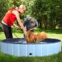 Nurxiovo Foldable Pet Swimming Pool PVC Indoor &Outdoor Bathing Tub for Large Dogs Cats Kids,Blue (48,55,63)