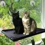 Cat Perch Cat Window Perch Hammock Sunny Seat for Larger Cats Perches Window Mounted Cat Beds Two Kitty Window Seat Kitten Cot Beds with Upgraded Version 4 Suction Cups Cat Bed Holds Up to 60lbs