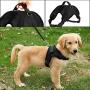 TAIL UP Black Pet Dog Harness Soft Front Range Vest No Pull Double Adjustable Walk Out Vest Collar Hand Strap