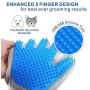 Pet Hair Remover Glove - Gentle Pet Grooming Glove Brush - Deshedding Glove - Massage Mitt with Enhanced Five Finger Design - Perfect for Dogs & Cats with Long & Short Fur - 1 Pack (2 in 1 Glove)